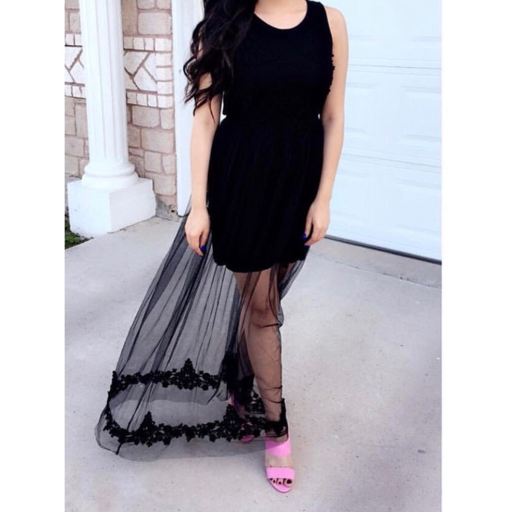 Black maxi dress